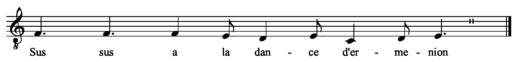 Refrain musical notation